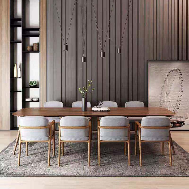 木会议桌办公桌长简约现代洽谈作条桌桌桌椅长条组合桌实无品牌/