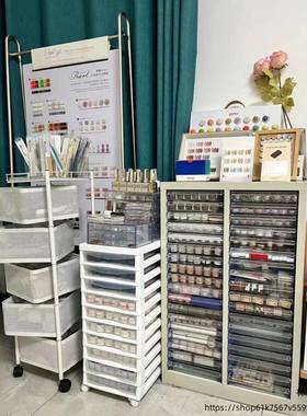 V林7焙模具务资料柜财票据柜布胶54071样柜A4美甲收纳甲油柜抽烘