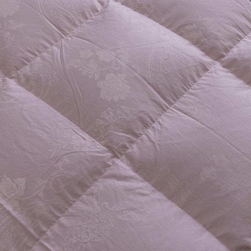 全棉je-64自绒双花层大跑提羽绒被被壳半成充品被套不绒无响声羽