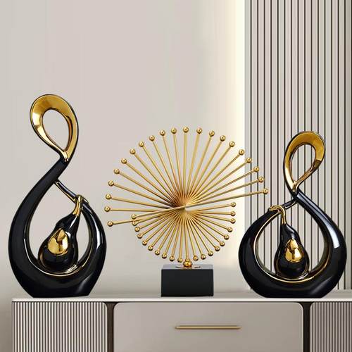 AZZ客厅电视柜摆件家酒轻奢高档地台面柜装饰品家入门里入户玄关