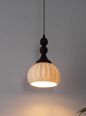 中古风卧室床头吊灯吧桃木感式复古艺术餐72348桌台过道胡小吊美