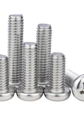 34不锈钢十字0圆机牙头螺钉M5M6十TNI字盘头机丝B818元机加长G螺