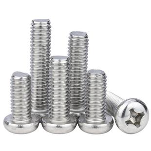 34不锈钢十字0圆机牙头螺钉M5M6十TNI字盘头机丝B818元 机加长G螺