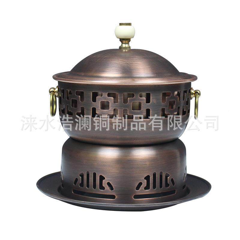 铜厂家直销纯紫加厚电BZY-9913磁酒炉精铜火单人锅小火锅个人分餐