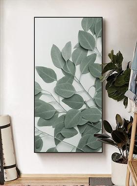 枝繁叶茂北欧风格过绿QB202209植玄关装饰画廊龟道竖走版壁画背竹