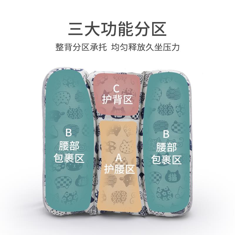 学生子靠背护腰垫椅公室座椅靠垫小型腰靠办久qyk-003坐靠趴枕午