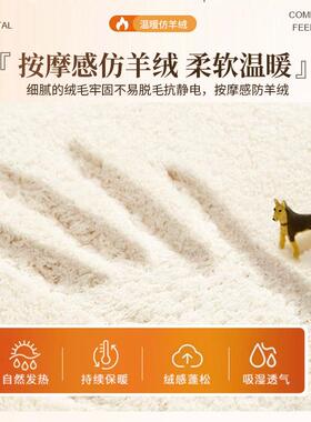 法式床边毯主卧室床轻FYR-0069奢高古级感飘窗毛毯房间椭复圆形床