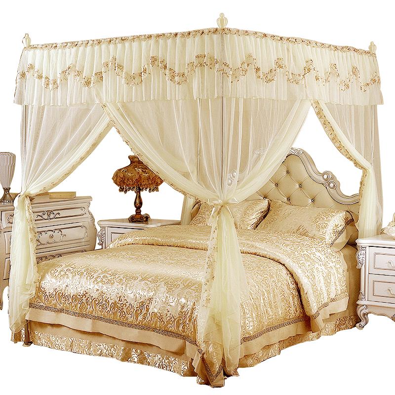 蚊帐KH9911151m.8床家用老加式三开门1.米1.5m床加密厚2支架宫廷