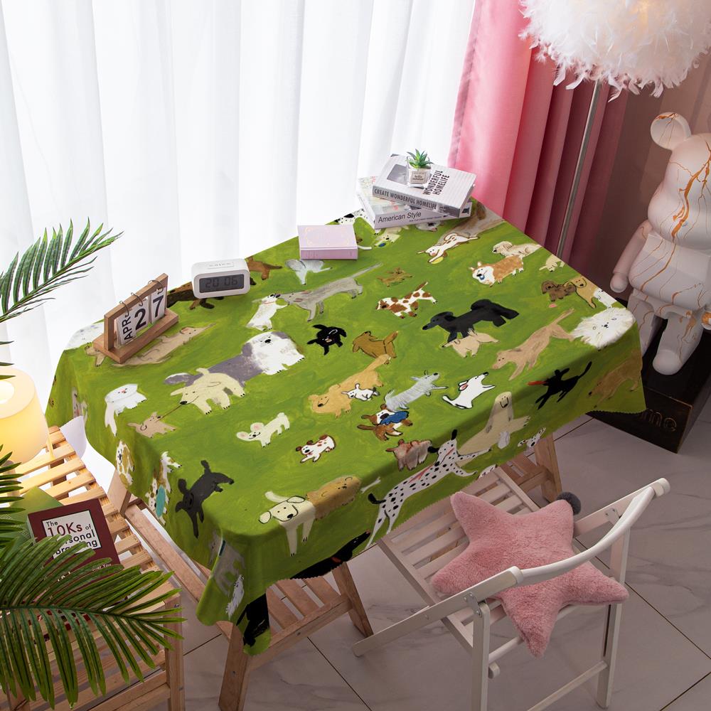 卡通小新可爱小防水ZXD桌布餐桌茶几垫书桌清学习狗桌桌长方形台