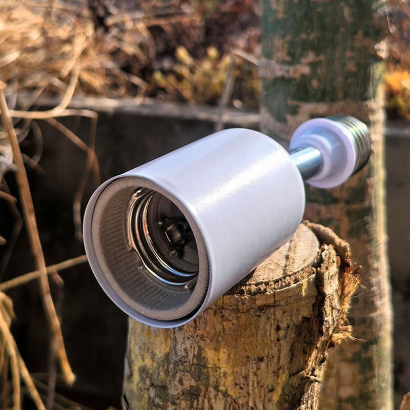 耐陶高温加长瓷灯头27口浴螺霸灯E座万向延长线配件爬万向灯头宠