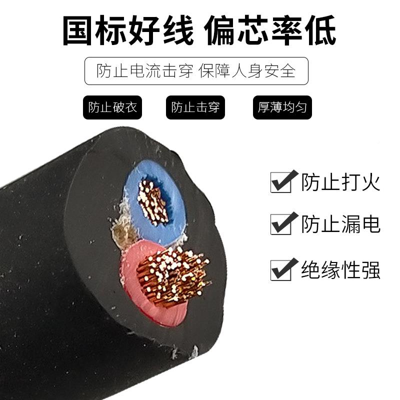 国标铜芯电安普金州线户外防冻水护套线防1.55 2.  6平方2芯电缆
