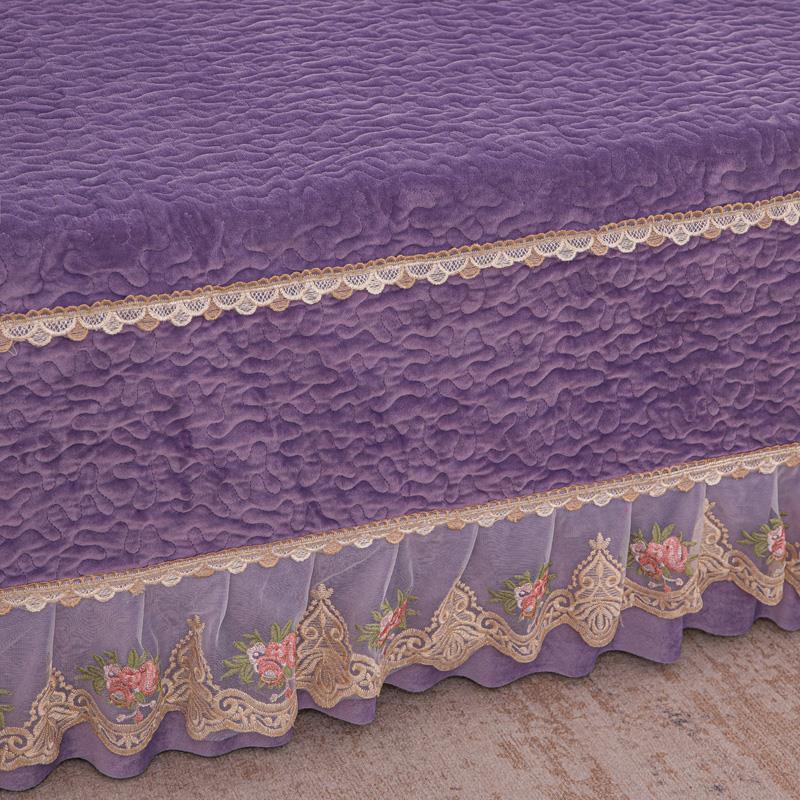 冬YEO款加厚牛奶绒床单件榻榻绒纯色绗缝床盖单厚款米加棉大炕加