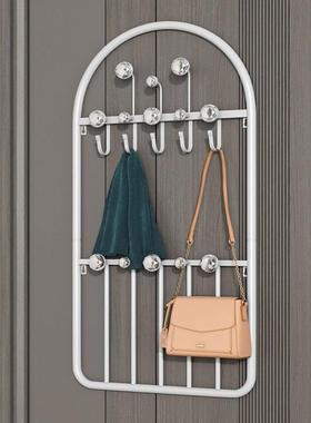 免入打孔户门挂衣架卧架室床边衣帽轻61602奢壁挂式挂衣板架衣服