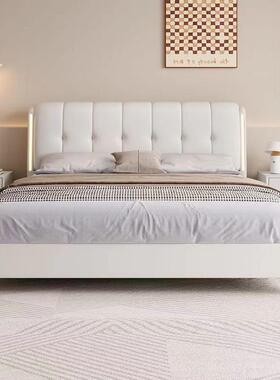 油风主卧大QQF床现简约床极简奶奢卧室床轻代软包床双人床成人布