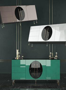 意式轻储奢简餐极边柜客茶厅OAE靠墙玄关物柜现代家用水柜子可g^