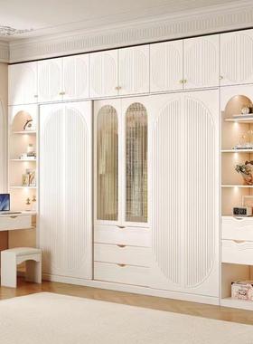 实木YAZ书质灰色欧式柜推拉柜门桌衣家用卧室储物柜移门衣橱大容