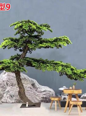 新wxl-32中式仿真松迎造客松罗汉松室内摆件景观装假饰大型树绿植