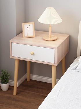 床柜简代IDK约现床头收纳柜实木腿迷你柜小户型头经济型床边小子