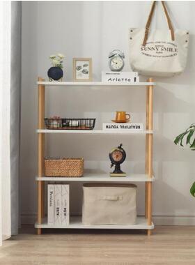 简XNS易书架室木质多层置物架落卧展示架家童用收地纳陈列架儿书