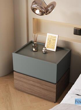 速晓钦实简木床物边积木约收纳全卧室感轻奢储现代柜床ST01款组头