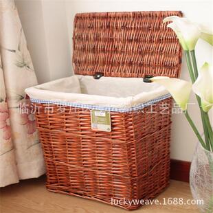 临沂柳WOQ编洗衣藤脏篮衣筐酒店收纳筐洗衣房筐柳条筐编大篮子