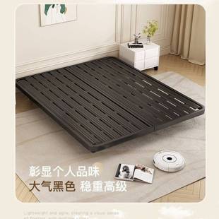 日式简约无床头悬浮床架子排骨架家用铁艺床加厚单人双人铁架子床