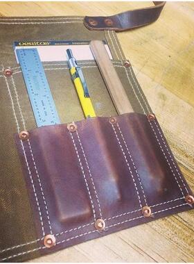 油蜡帆布半身裙复防水过蜡工具JBO袋短款围裙电工汽修园围工艺作