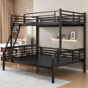 上下铺子母床上铁床小户型铁床1米5两上铺铁架床985下下床层床公