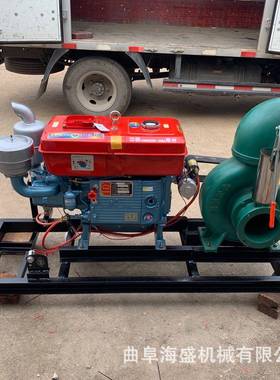 小型单缸柴油泵户外排抽涝水冷柴油水机泵LNZ柴油水8寸水泵