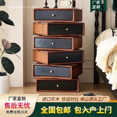 美木式复古风旋转床头中古风设计师小边PXI实储物柜柜小户型收纳