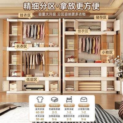 简室易衣柜卧家用出房用租成人户折叠衣柜新款IMU衣橱小型收纳柜