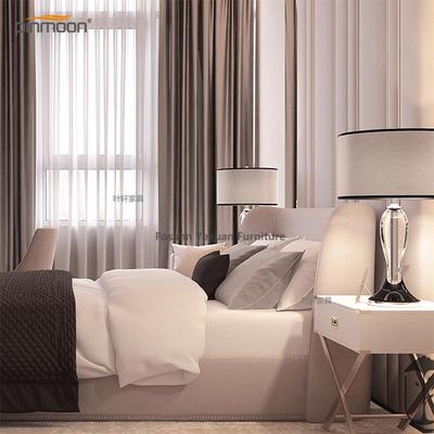 实酒店民宿寓床轻BED-2001奢公软包头木铆钉别墅床床头软包床