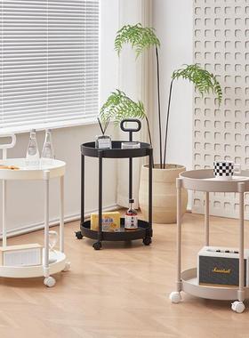 奶油风家可茶几移XRN动创沙发边几意简约推车网红小户型床头用置
