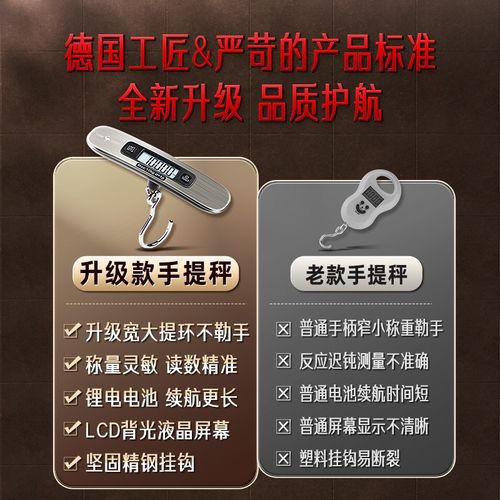 三四钢手提电子秤迷你便携式小型行李秤高精度买菜称钩秤弹簧秤