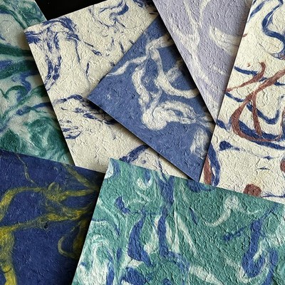 港与 原创大理石纹肌理纸卡片贺卡吊牌手工纸鲜花束包装纸diy材料