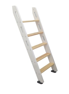 家用室内纯白色小木梯子学生宿舍双层上下铺床改造实木质爬梯单卖