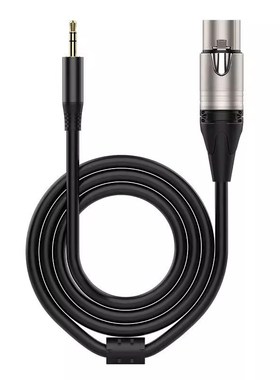 48V动圈麦克风 音频话放线 20DB增益话筒卡农线S08声卡 3.5平衡线