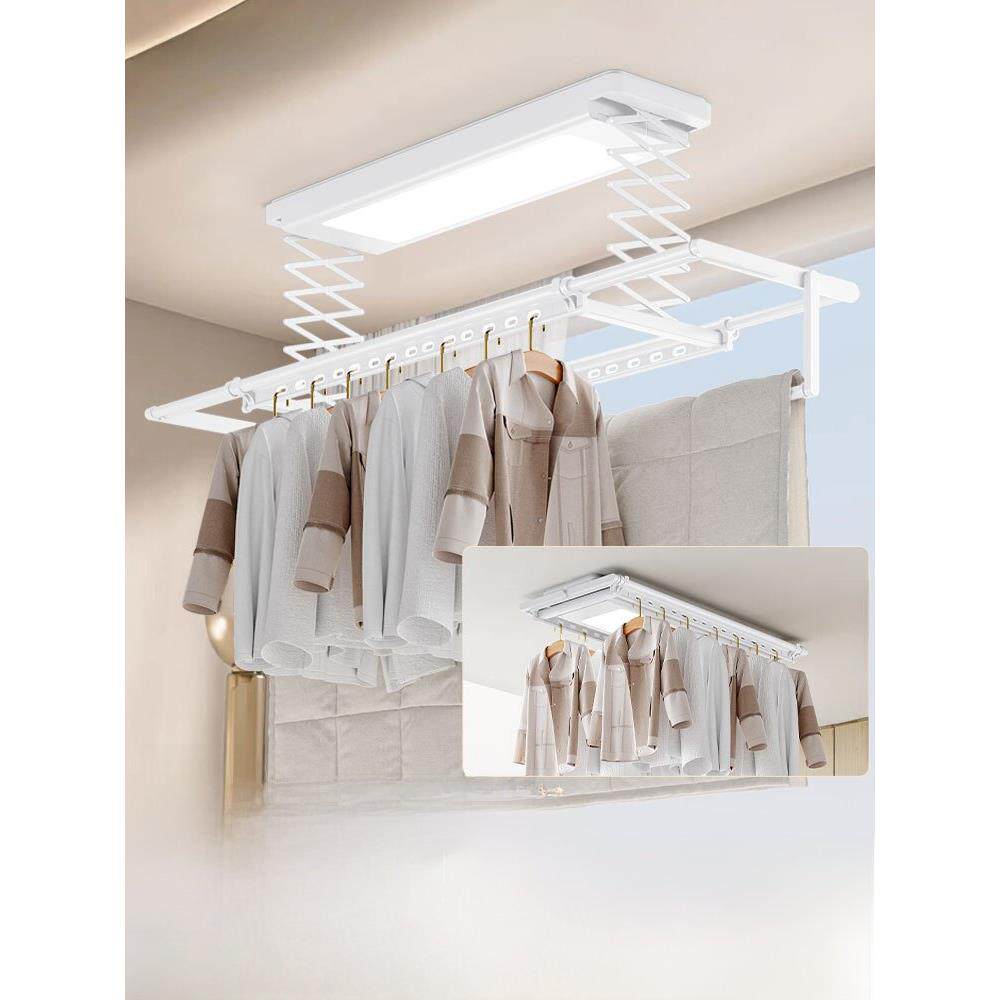 电动晾衣架遥控可调家庭阳台智能语音控制全自动伸缩新型晾衣架晾