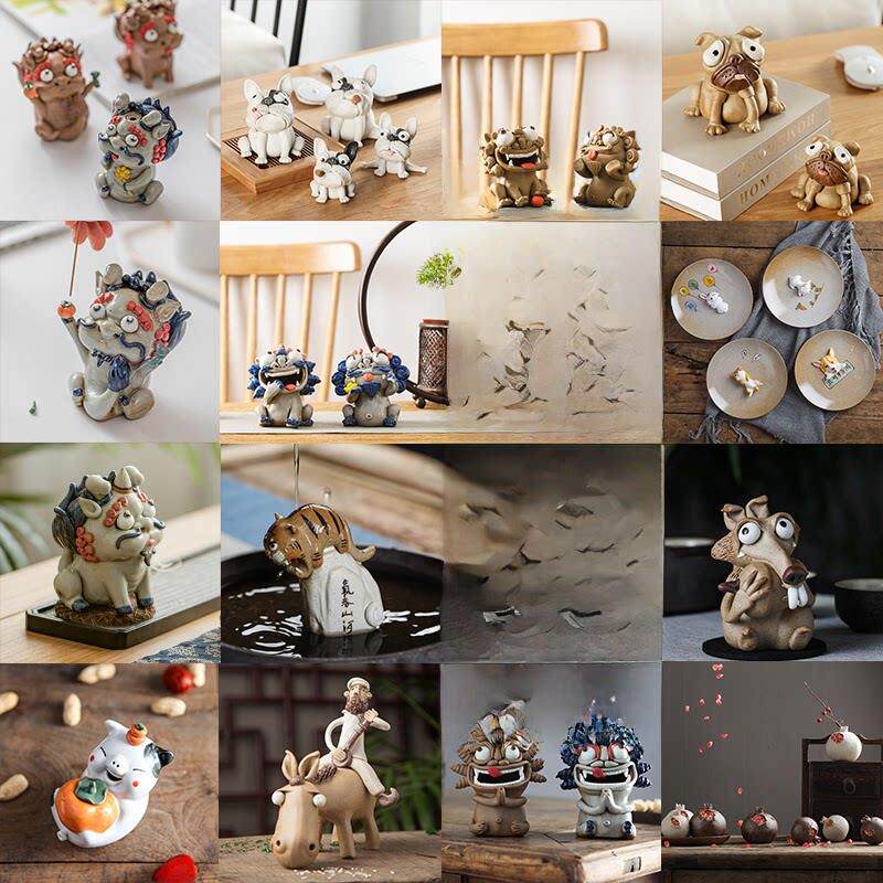 陶环喜略有瑕疵正品半价景德镇创意陶瓷香炉饰品皮秀入口可爱礼品