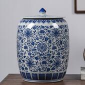 陶瓷米缸家用景德镇老式 带盖子密封防 米桶水缸面缸20斤30斤50斤装