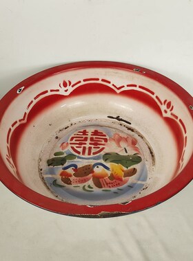 民俗老物件七八十年代结婚用品老暖壶镜子搪瓷脸盆茶壶茶碗道具