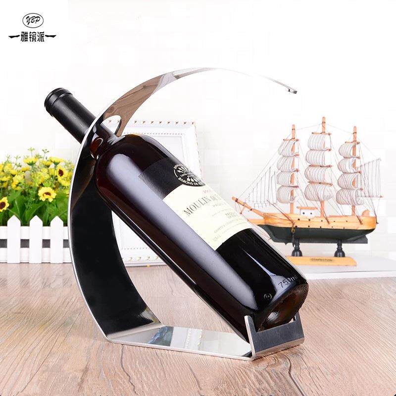 欧式红不钢酒架子YBP-9658吧台锈葡萄酒瓶架红架酒托瓶架简约轻奢