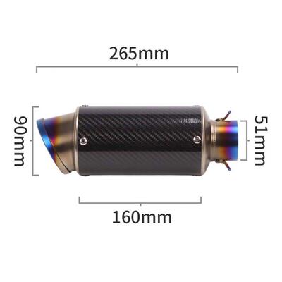 摩托车改装半蓝/斜口排气8管直排碳纤维Z排气管X4RRRC34938890/Z0