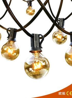 G4钨丝灯串.E12头户外防水灯照明COE0灯串玻璃钨丝庭院装.饰灯串