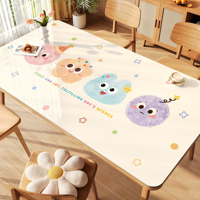 餐桌垫免洗防水防油防烫卡通桌布pvc茶几桌垫轻奢高级桌面保护垫