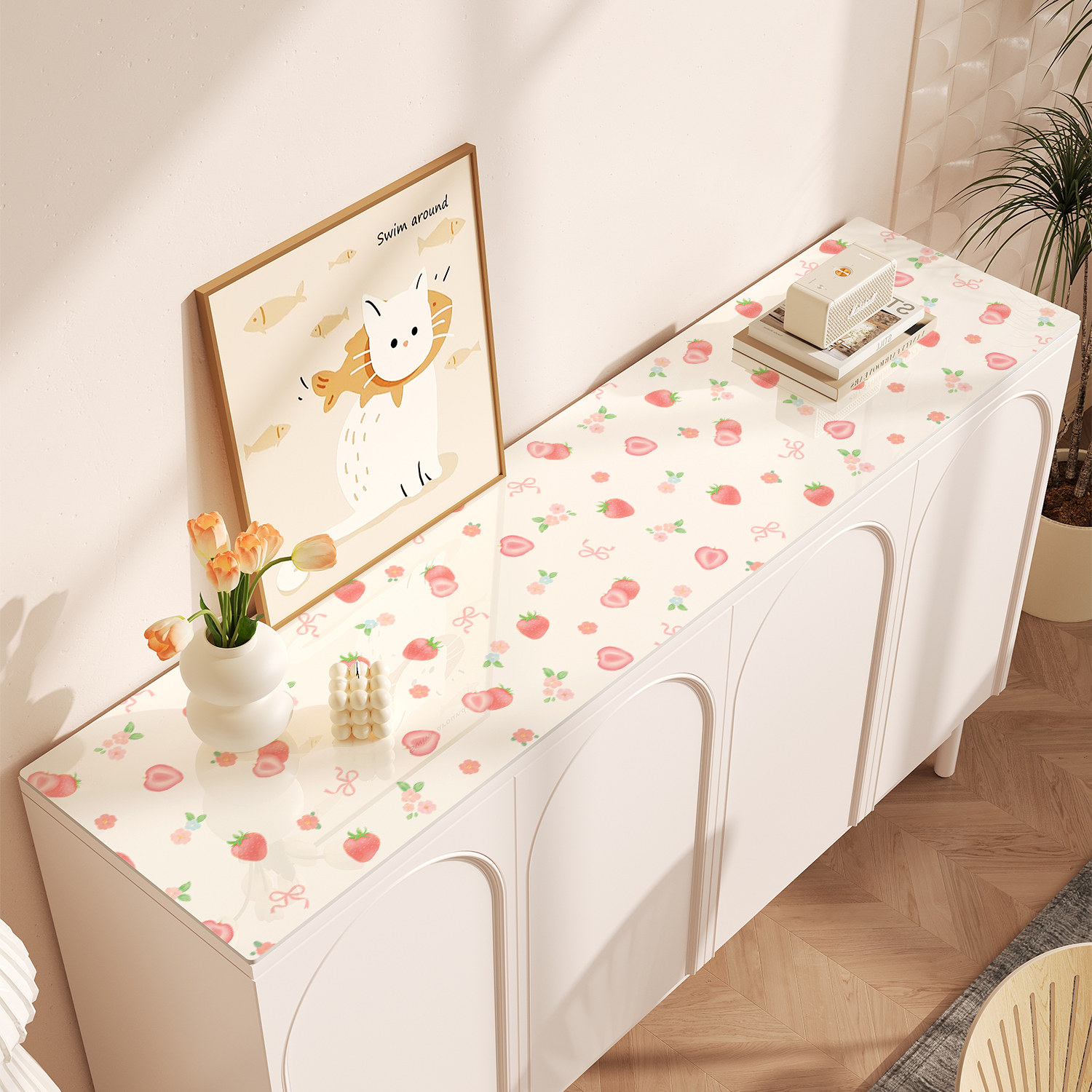 PVC软玻璃餐边柜台面保护垫卡通入户玄关柜鞋柜防水防油免洗桌垫,居家布艺,桌布,淘宝优惠券,粉丝福利购,淘宝优惠卷