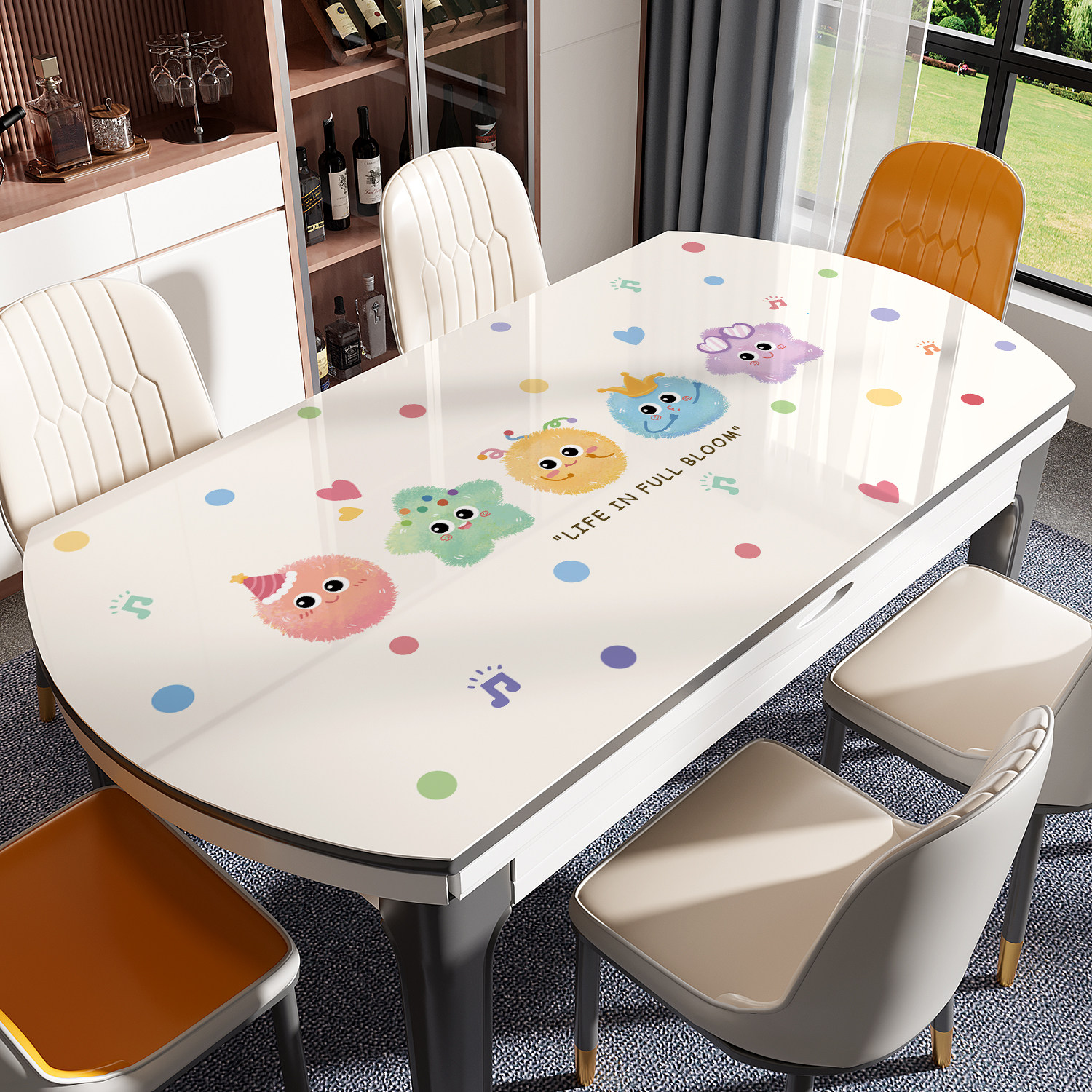 椭圆形餐桌垫防油防水防烫免洗pvc软玻璃桌布茶几垫可裁剪可定制,居家布艺,桌布,淘宝优惠券,粉丝福利购,淘宝优惠卷