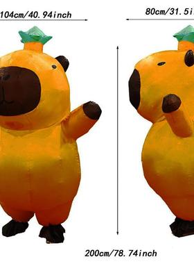 水豚卡巴拉充气服装学校皮运动IBL会表玩偶演亲子圣户外万节道具