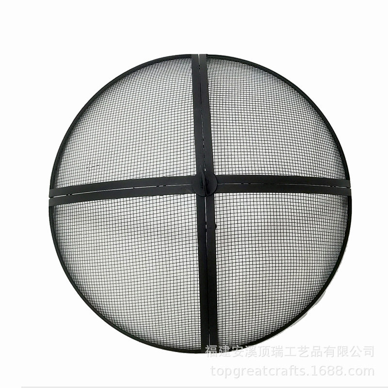圆形铁艺可拆装烧烤炉网罩
