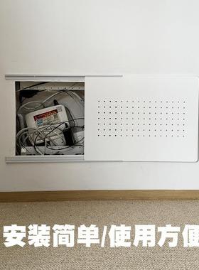 表箱装饰画多媒体AL101725壁信电号箱遮挡推拉强弱电箱哑光盖板挂